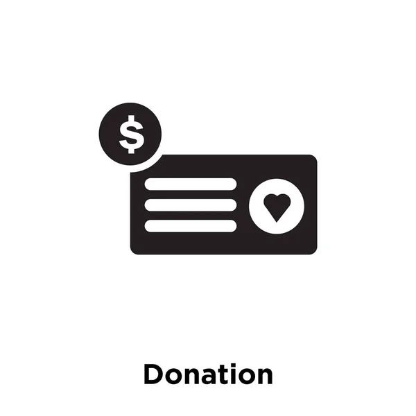 Donation Icon Vector Isolated White Background Logo Concept Donation Sign — Stock Vector