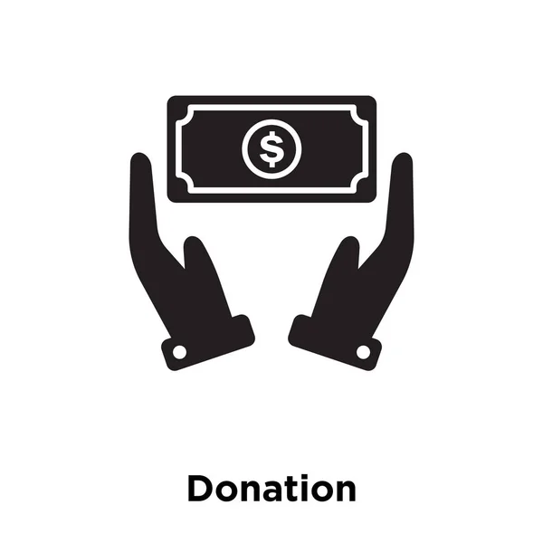 Spendensymbol Vektor Isoliert Auf Weißem Hintergrund Logo Konzept Des Spendenschildes — Stockvektor