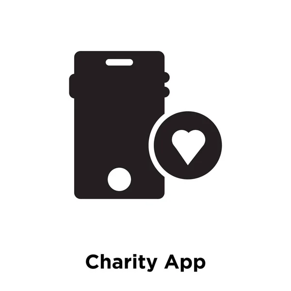 Charity App Icon Vector Isolated White Background Logo Concept Charity — Stock Vector