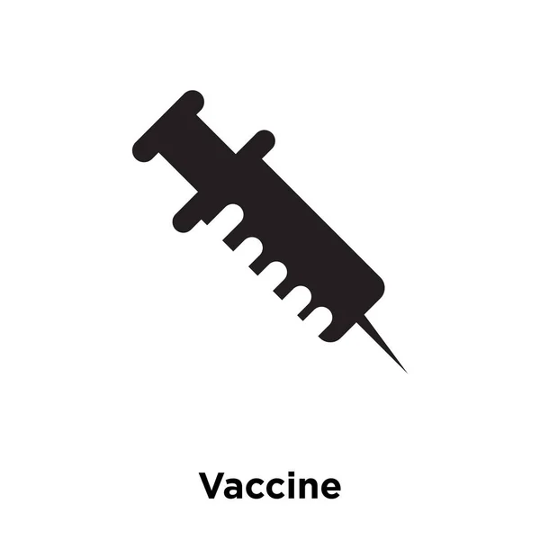 白い背景に 透明な背景にワクチン サインのロゴのコンセプトに分離されたワクチンのアイコン ベクトルいっぱい黒い記号 — ストックベクタ