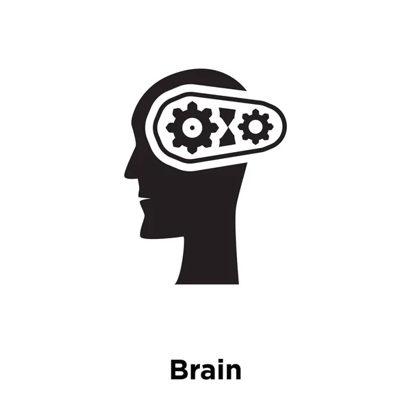 Vecteur Icônes Cérébrales Isolé Sur Fond Blanc Concept Logo Signe — Image vectorielle