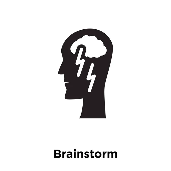 Vetor Ícone Brainstorm Isolado Fundo Branco Conceito Logotipo Sinal Brainstorm — Vetor de Stock