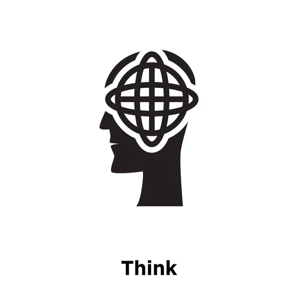 Подумайте Иконка Вектор Изолирован Белом Фоне Логотип Концепции Think Знак — стоковый вектор