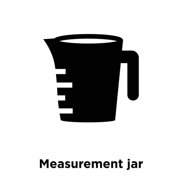 Pomiaru Słój Wektor Ikona Białym Tle Koncepcja Logo Pomiaru Jar — Wektor stockowy