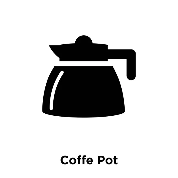Beyaz Arka Plan Logo Şeffaf Arka Plan Kahve Pot Işareti — Stok Vektör