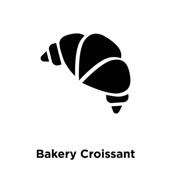 白い背景に 透明な背景にパン屋さんのクロワッサン記号のロゴのコンセプトに分離されたベーカリー クロワッサン アイコン ベクトルいっぱい黒い記号 — ストックベクタ