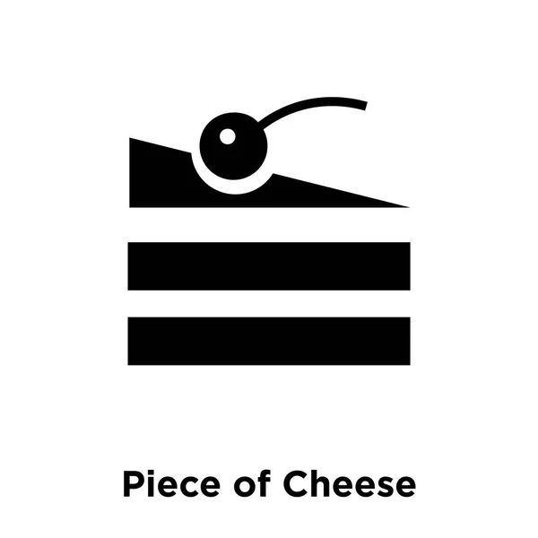 Κομμάτι Του Διανύσματος Εικονίδιο Τυρί Που Απομονώνονται Λευκό Φόντο Λογότυπο — Διανυσματικό Αρχείο