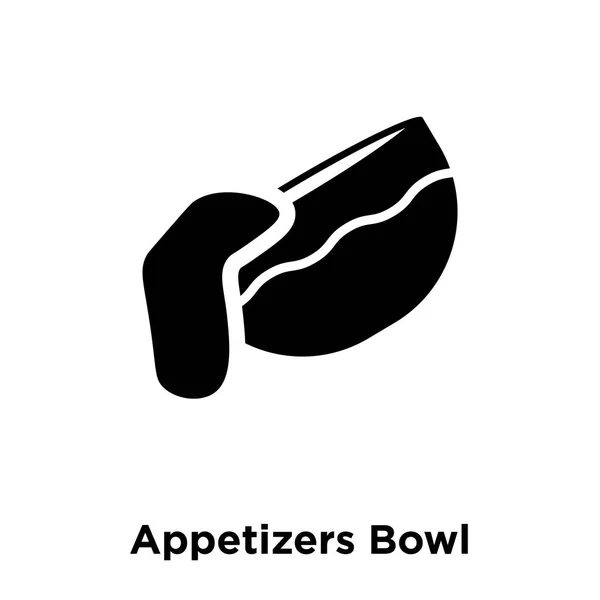 Aperitivos Bowl Icono Vector Aislado Sobre Fondo Blanco Concepto Logotipo — Vector de stock