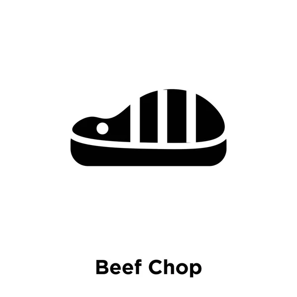 Beef Chop Vector Icono Aislado Sobre Fondo Blanco Concepto Logotipo — Vector de stock