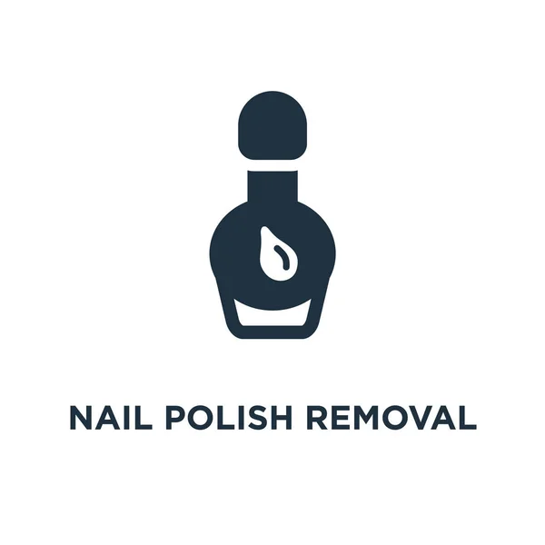 Ícone Remoção Polonês Prego Ilustração Vetorial Cheia Preto Mbolo Remoção —  Vetores de Stock