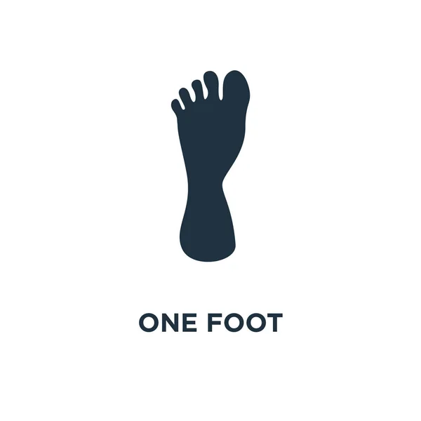 Ein Fuß Symbol Schwarz Gefüllte Vektorabbildung Ein Fuß Symbol Auf — Stockvektor