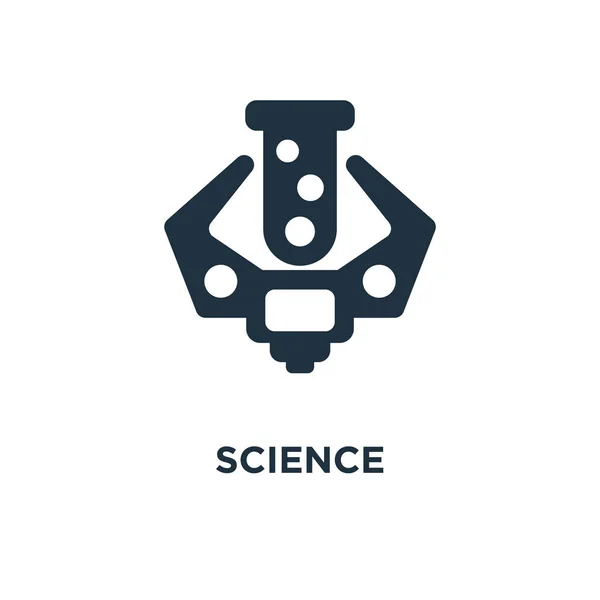 Икона Науки Черная Заполненная Векторная Иллюстрация Научный Символ Белом Фоне — стоковый вектор