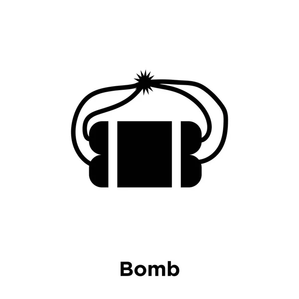 Bomb Icon Vector Isolated White Background Logo Concept Bomb Sign — Stock Vector