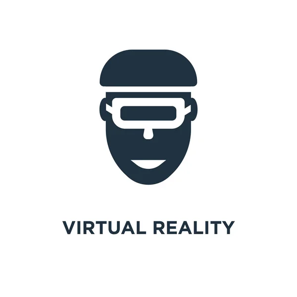 Icona Della Realtà Virtuale Illustrazione Vettoriale Riempita Nera Simbolo Realtà — Vettoriale Stock