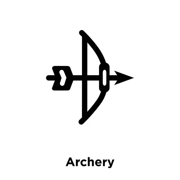 射箭图标矢量被隔离在白色背景上 标志概念的射箭标志在透明背景下 充满黑色符号 — 图库矢量图片
