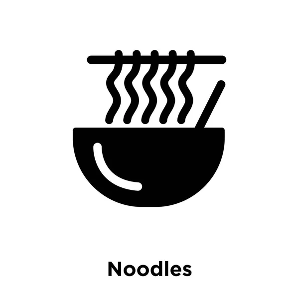 Nudeln Symbol Vektor Isoliert Auf Weißem Hintergrund Logo Konzept Der — Stockvektor