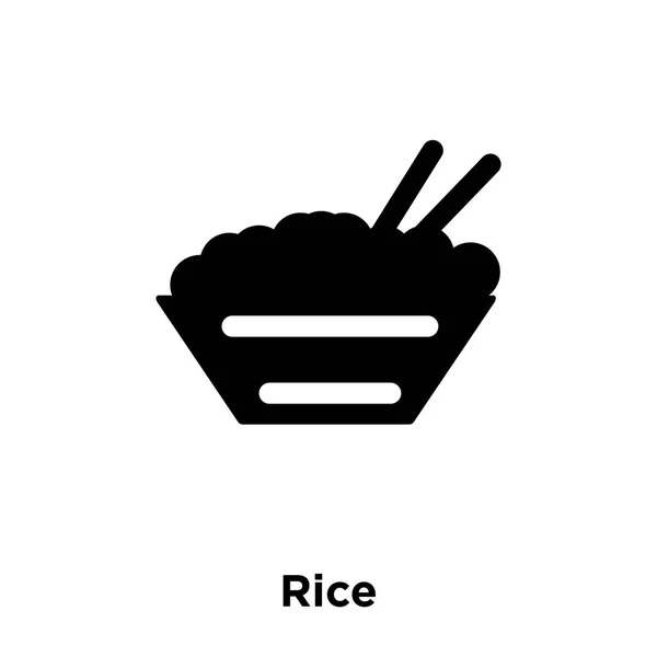 Rice Icon Vector Isolated White Background Logo Concept Rice Sign — Stock Vector