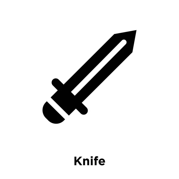 Kniv Ikonen Vektor Isolerad Vit Bakgrund Logotypen Begreppet Kniv Logga — Stock vektor