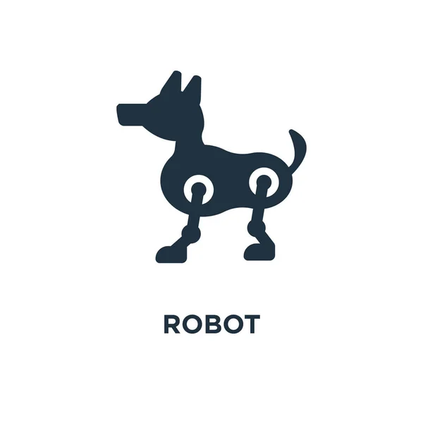 Ícone Robô Ilustração Vetorial Cheia Preto Símbolo Robô Fundo Branco —  Vetores de Stock