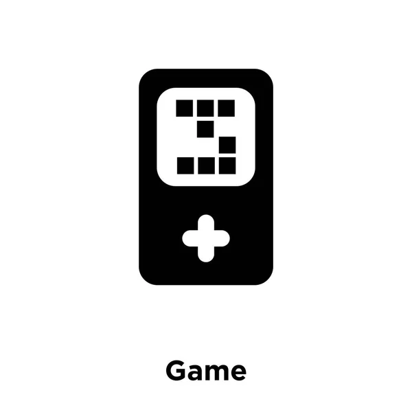 ゲームのアイコン ベクトルの分離の白い背景 透明な背景 塗りつぶし黒シンボル サインオン ゲームのロゴのコンセプト — ストックベクタ