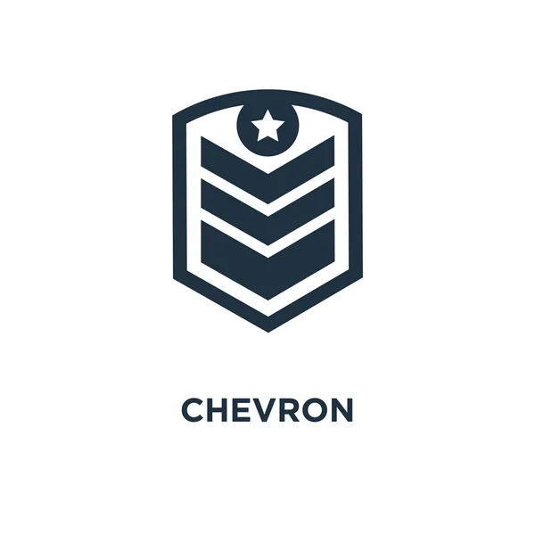 Chevron Pictogram Zwarte Gevuld Vectorillustratie Chevron Symbool Witte Achtergrond Kan — Stockvector