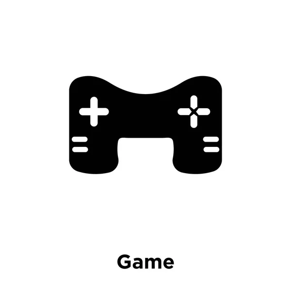 ゲームのアイコン ベクトルの分離の白い背景 透明な背景 塗りつぶし黒シンボル サインオン ゲームのロゴのコンセプト — ストックベクタ