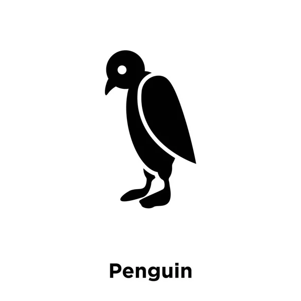 企鹅图标矢量孤立的白色背景 标志概念企鹅标志在透明的背景 充满黑色符号 — 图库矢量图片