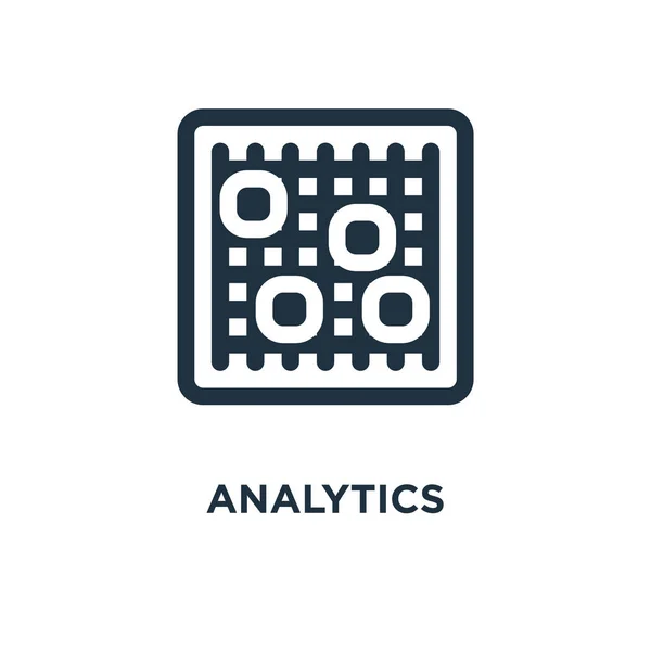Ikona Analytics Black Wypełnione Ilustracji Wektorowych Analytics Symbol Białym Tle — Wektor stockowy