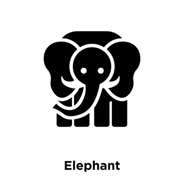 배경에 코끼리 표시의 개념에 코끼리 아이콘 — 스톡 벡터