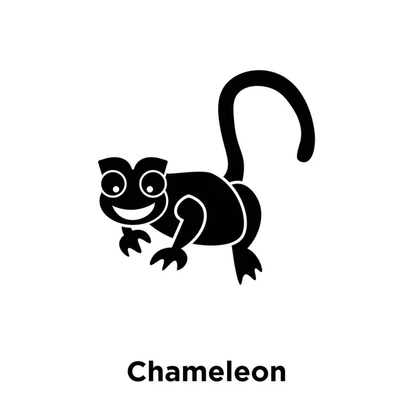 Vektorové Ikony Chameleon Izolovaných Bílém Pozadí Logo Pojmu Chameleon Nápis — Stockový vektor