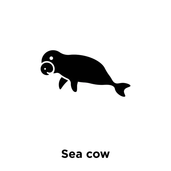 Vetor Ícone Vaca Marinha Isolado Fundo Branco Conceito Logotipo Sinal —  Vetores de Stock
