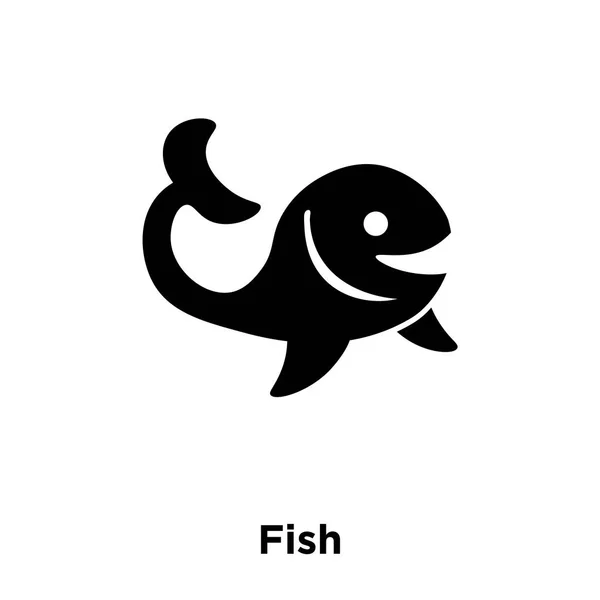 Vektorové Ikony Ryb Izolovaných Bílém Pozadí Logo Pojmu Ryb Nápis — Stockový vektor