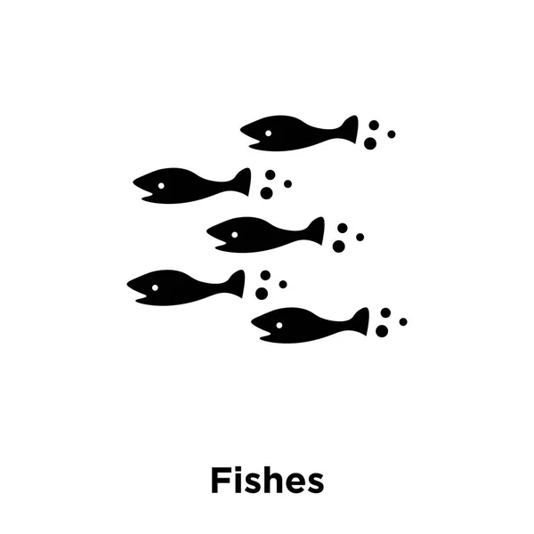 Fiskar Ikonen Vektor Isolerad Vit Bakgrund Logotypen Begreppet Fiskar Logga — Stock vektor