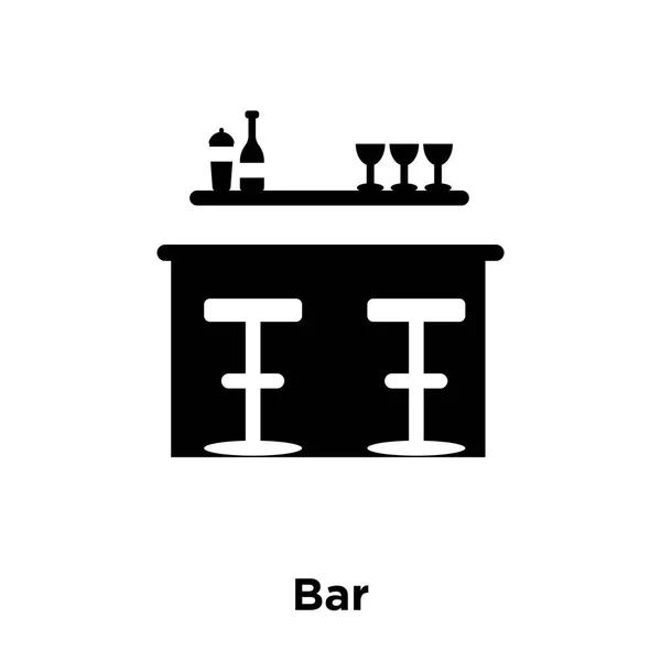 Bar Ikona Vektor Izolovaných Bílém Pozadí Logo Pojmu Bar Nápis — Stockový vektor