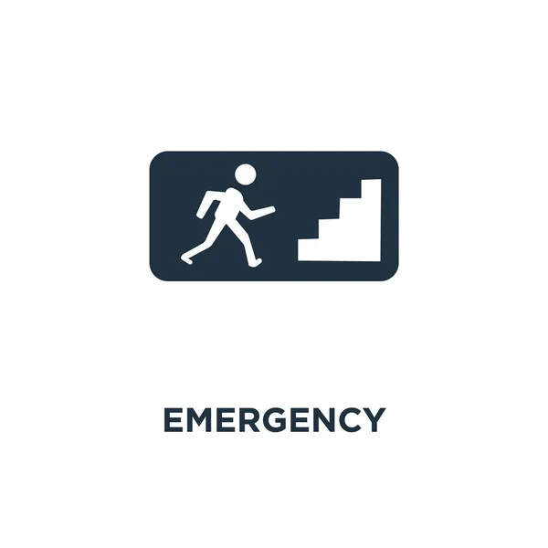 Emergency sign icon. Black filled vector illustration. Emergency sign symbol on white background. Can be used in web and mobile.