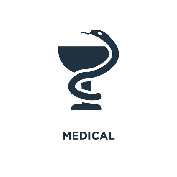 Medyczne Symbol Ikonę Black Wypełnione Ilustracji Wektorowych Symbol Symbol Medyczny — Wektor stockowy