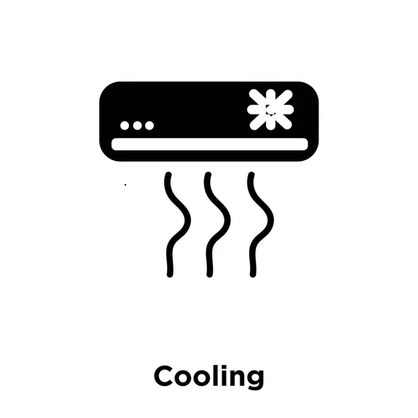 白い背景に 透明な背景は サインオンを冷却のロゴのコンセプトに分離された冷却アイコン ベクトルいっぱい黒い記号 — ストックベクタ