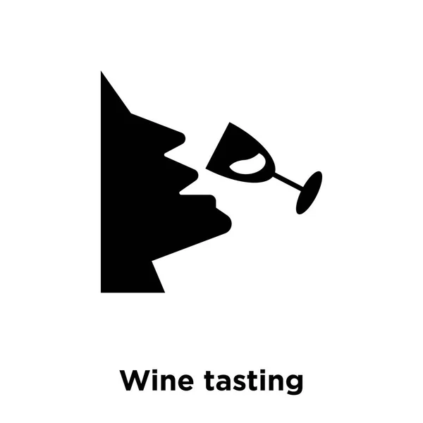 Vector Icono Degustación Vino Aislado Sobre Fondo Blanco Concepto Logotipo — Vector de stock