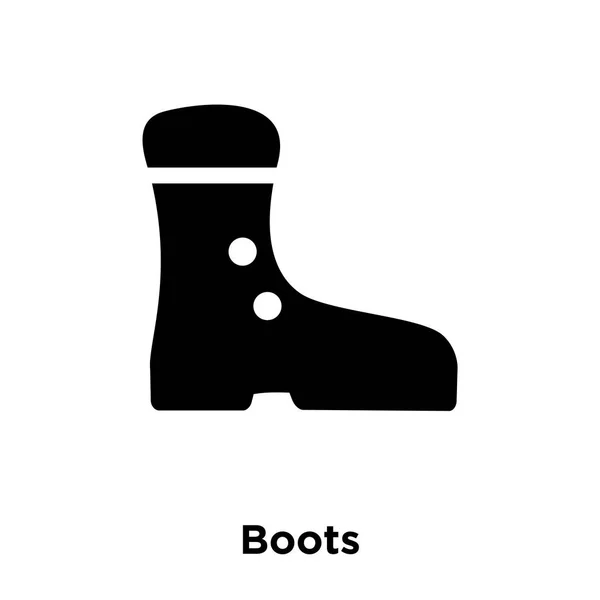 靴子图标矢量隔离在白色背景上 标志概念的靴子标志在透明的背景 充满黑色符号 — 图库矢量图片