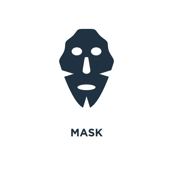 Maskensymbol Schwarz Gefüllte Vektorabbildung Maskensymbol Auf Weißem Hintergrund Web Und — Stockvektor