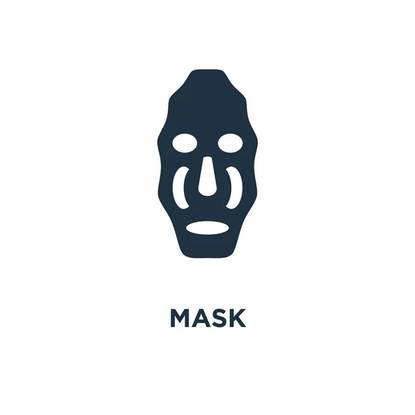 Maskensymbol Schwarz Gefüllte Vektorabbildung Maskensymbol Auf Weißem Hintergrund Web Und — Stockvektor