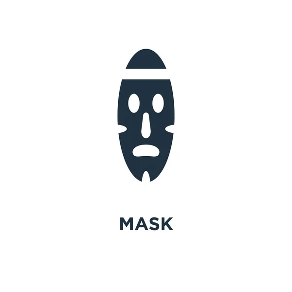 Mask Icon Black Filled Vector Illustration Mask Symbol White Background — Stock Vector