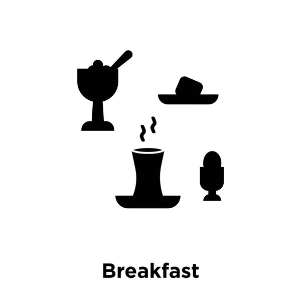 Icono Desayuno Vector Aislado Sobre Fondo Blanco Logotipo Concepto Signo — Archivo Imágenes Vectoriales