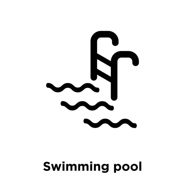 Vector Icono Piscina Aislado Sobre Fondo Blanco Logotipo Concepto Signo — Vector de stock