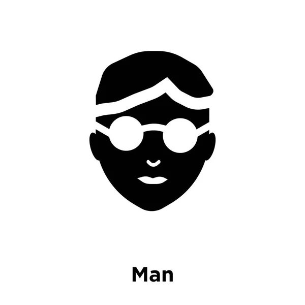 白い背景に 透明な背景に男のサインのロゴのコンセプトに分離された男のアイコン ベクトルいっぱい黒い記号 — ストックベクタ