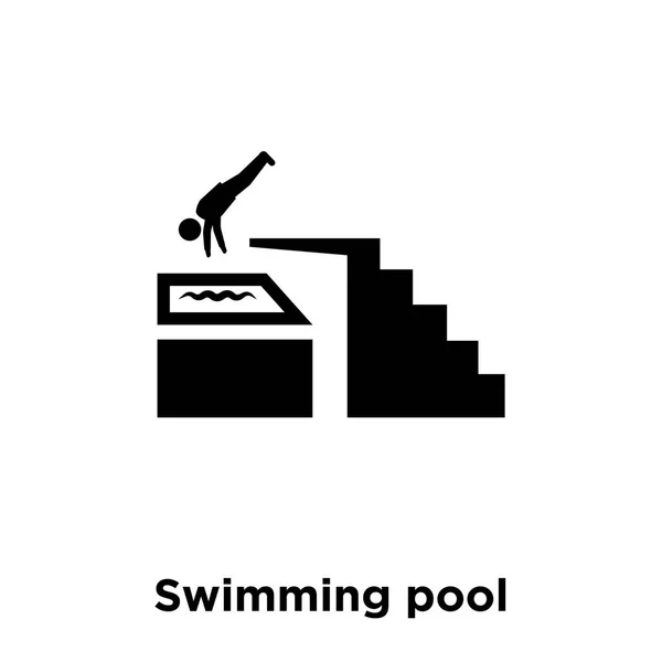 Schwimmbad Symbol Vektor Isoliert Auf Weißem Hintergrund Logo Konzept Des — Stockvektor