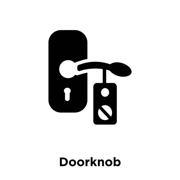 Dörrhandtaget Ikonen Vektor Isolerad Vit Bakgrund Logotypen Begreppet Dörrhandtaget Logga — Stock vektor