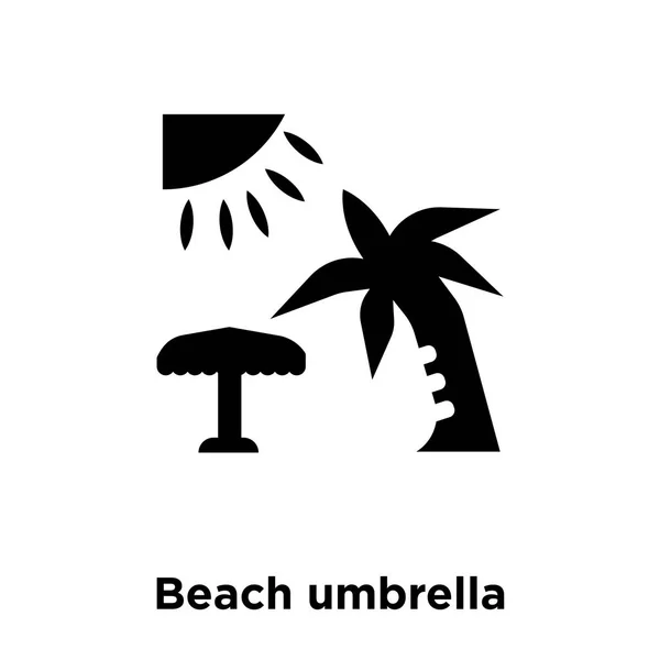 Пляжный Зонтик Иконка Вектор Изолирован Белом Фоне Логотип Концепции Зонтика — стоковый вектор