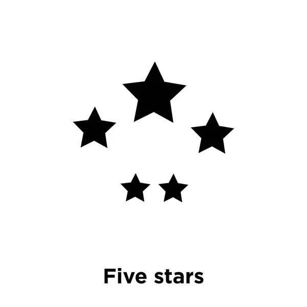 Vecteur Icône Cinq Étoiles Isolé Sur Fond Blanc Concept Logo — Image vectorielle