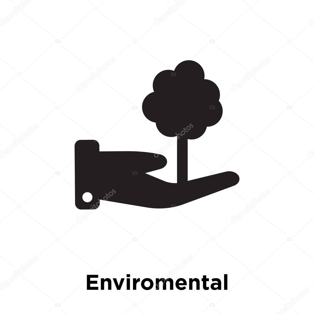 Enviromental Protection icon vector isolated on white background, logo concept of Enviromental Protection sign on transparent background, filled black symbol